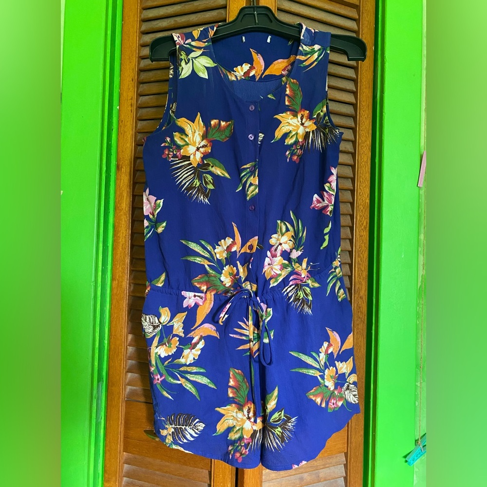 Tropical Print Romper